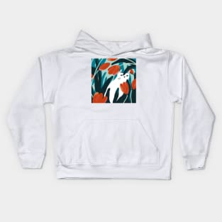 Cat and Tulips Kids Hoodie